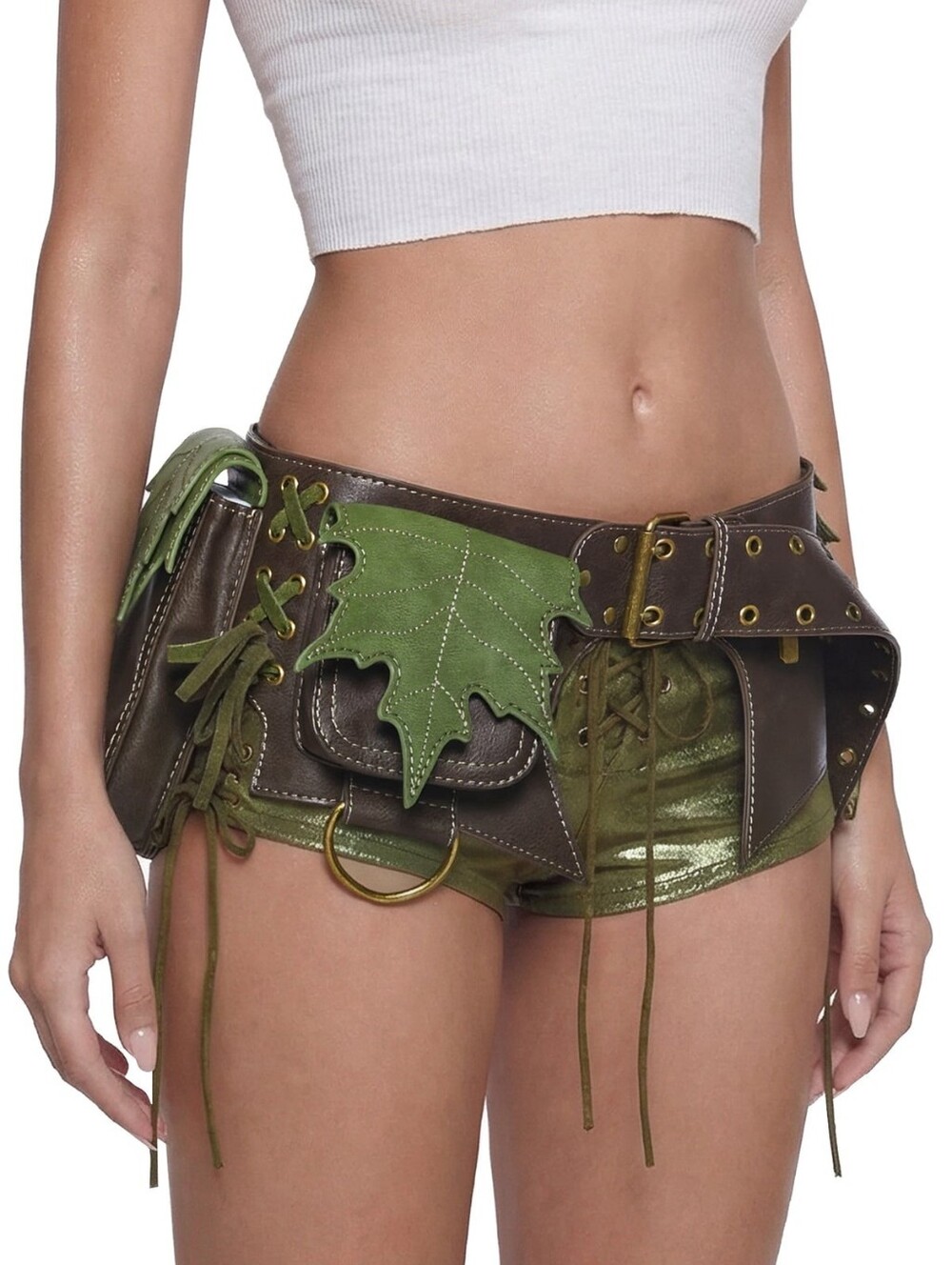 NWOT Club Exx Belt Bag With Leaf Pouches